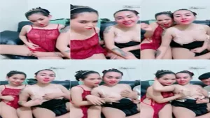 Tante Kina Dan Bestie Saling Remas Susu Hot